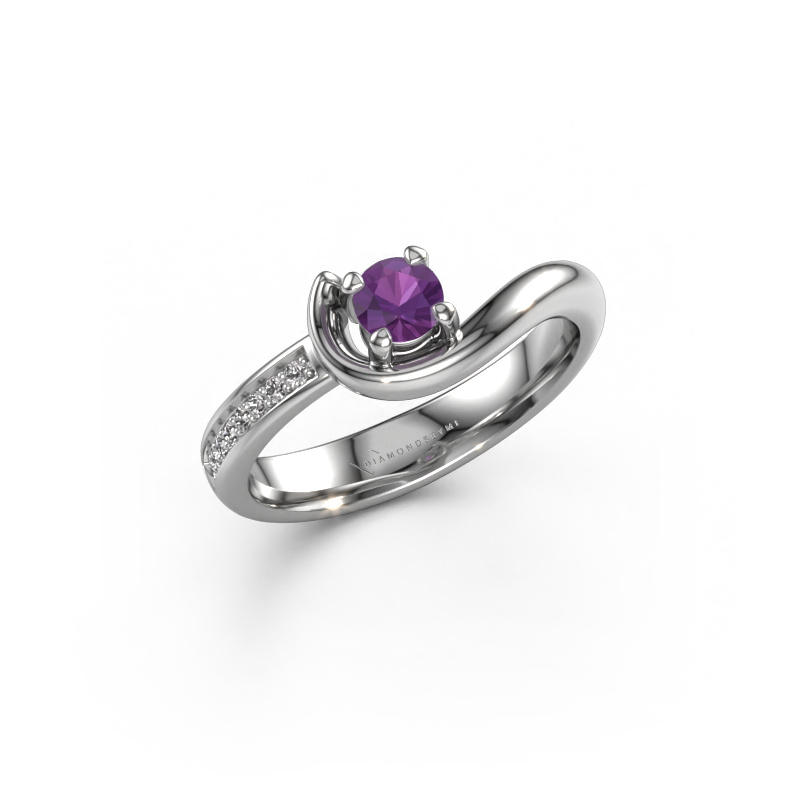 Image of Engagement ring Ceylin 950 platinum Amethyst 4 mm