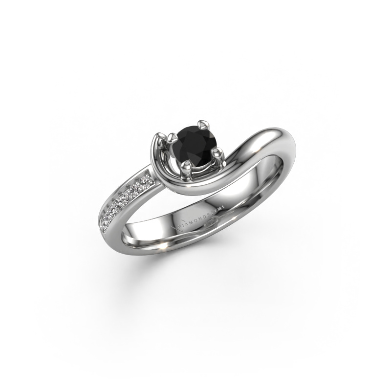 Image de Bague de fiançailles Ceylin 950 platine Diamant noir 0.36 crt