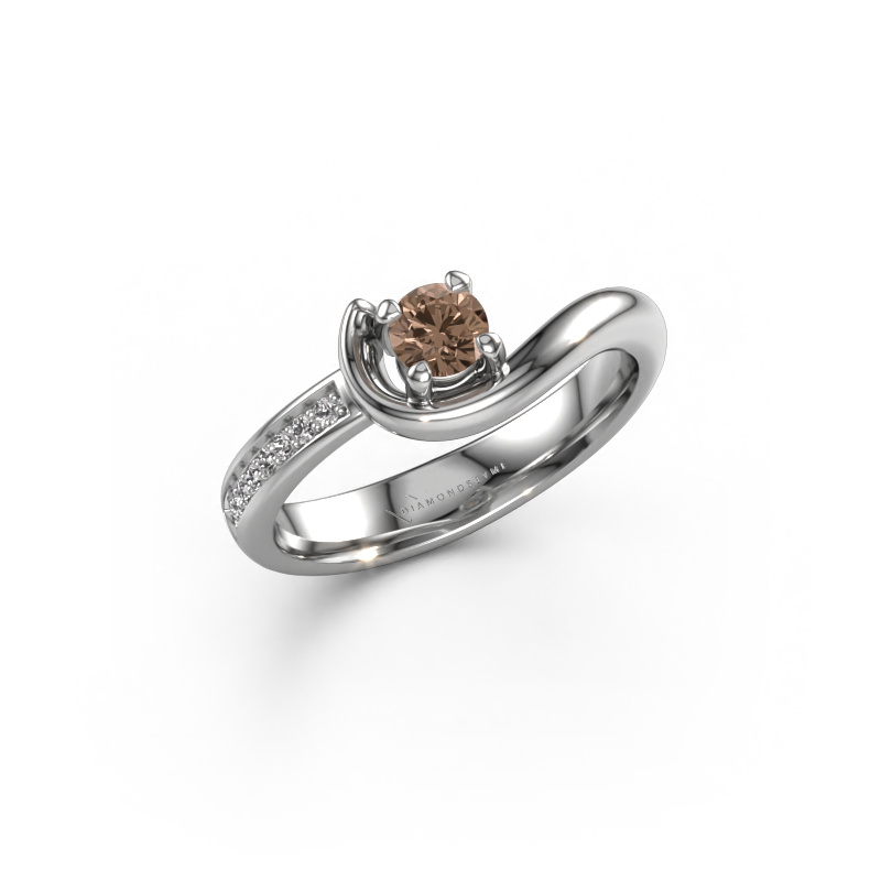 Image of Engagement ring Ceylin 585 white gold Brown diamond 0.31 crt