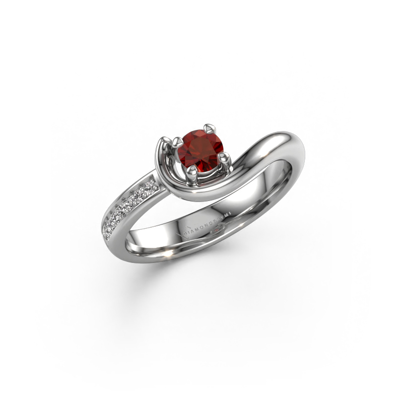 Image of Engagement ring Ceylin 585 white gold Garnet 4 mm