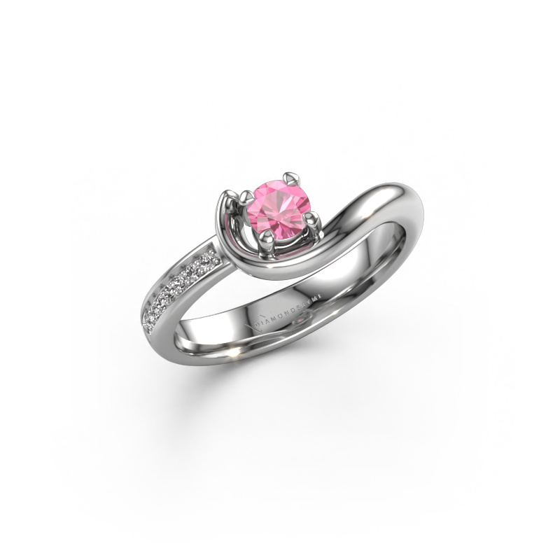 Bild von Verlobungsring Ceylin 950 Platin Pink Saphir 4 mm