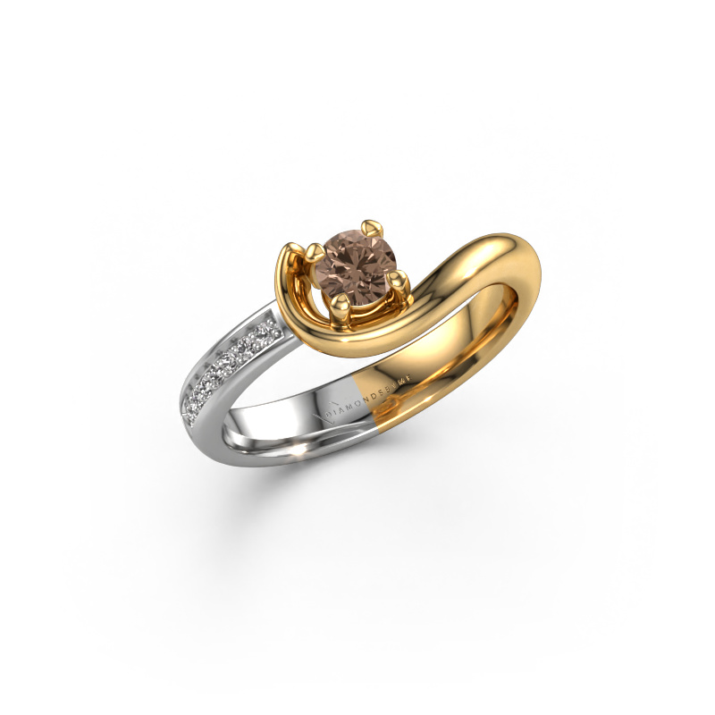 Image de Bague de fiançailles Ceylin 585 or jaune Diamant brun 0.31 crt