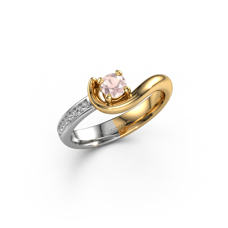 Image of Engagement ring Ceylin 585 gold Morganite champagne 4 mm