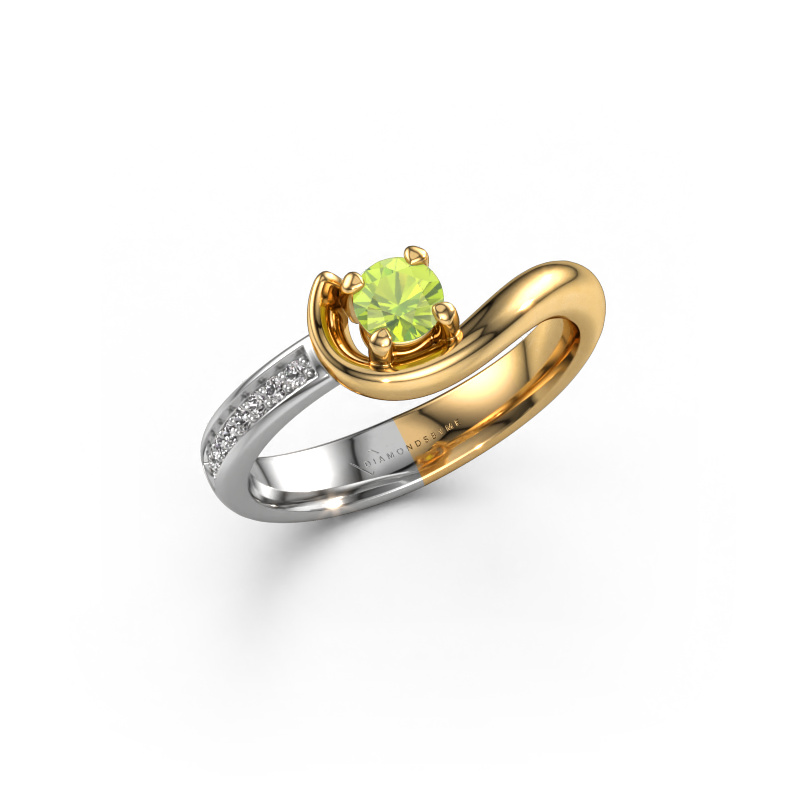 Image de Bague de fiançailles Ceylin 585 or jaune Péridot 4 mm