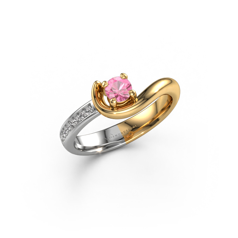 Image of Engagement ring Ceylin 585 gold Pink sapphire 4 mm