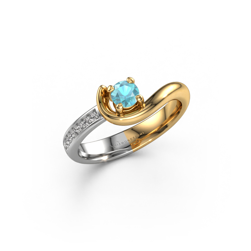 Image of Engagement ring Ceylin 585 gold Blue topaz 4 mm