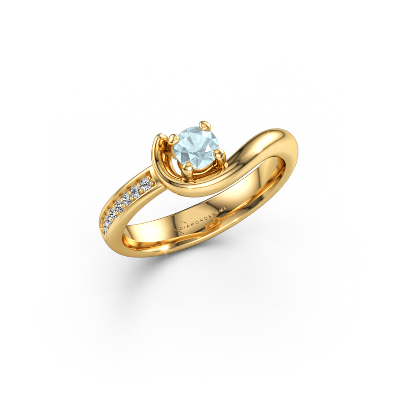 Immagine di Anello di fidanzamento Ceylin 585 oro Acquamarina 4 mm