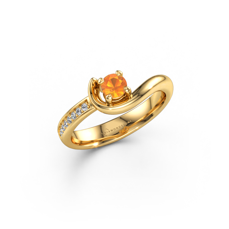 Immagine di Anello di fidanzamento Ceylin 585 oro Citrino 4 mm