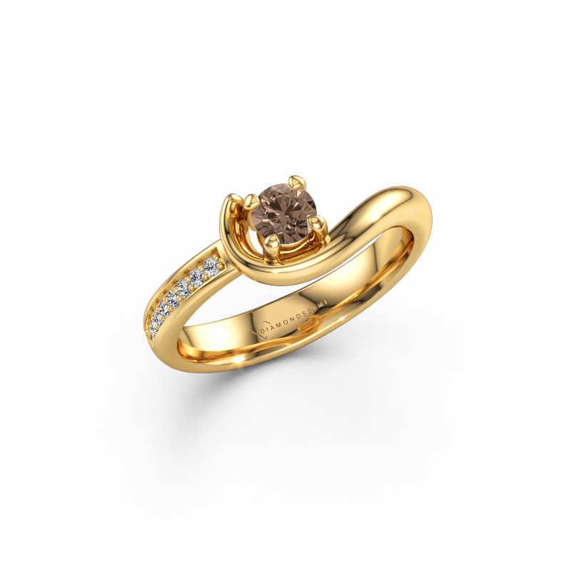 Immagine di Anello di fidanzamento Ceylin 585 oro Diamante marrone 0.31 crt
