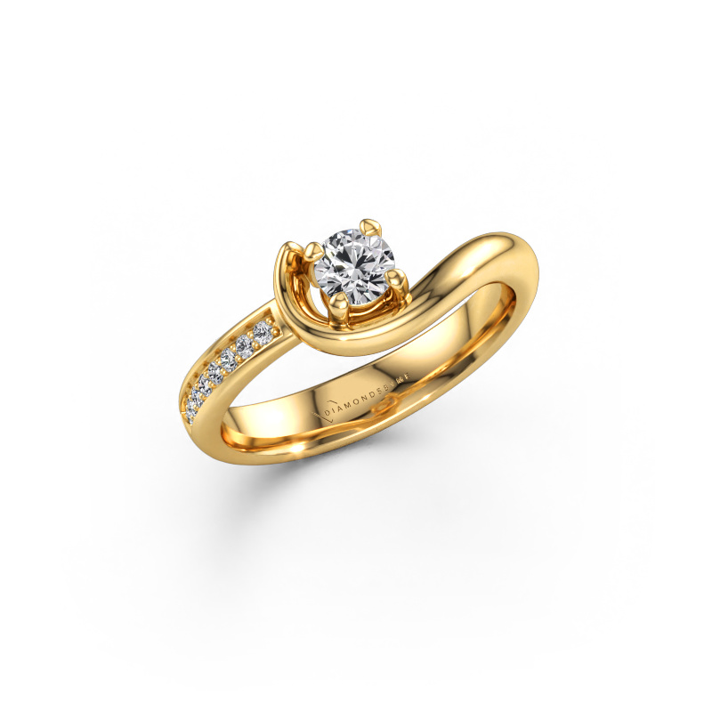 Immagine di Anello di fidanzamento Ceylin 585 oro Zirconia cubica 4 mm