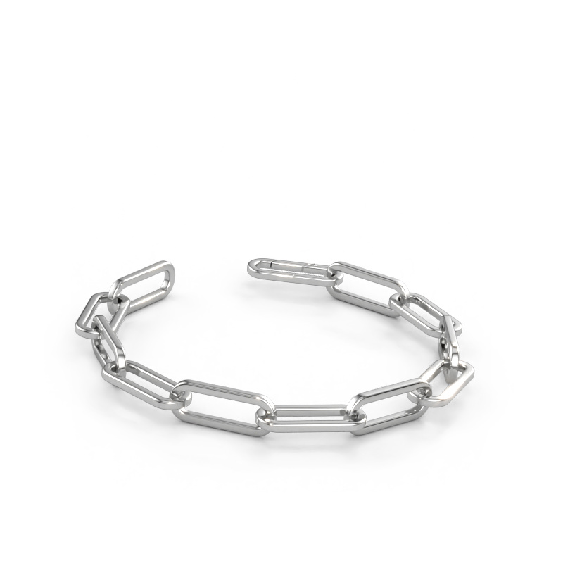 Immagine di Bracciale CFE sqr 8.0 Solido - 585 oro bianco