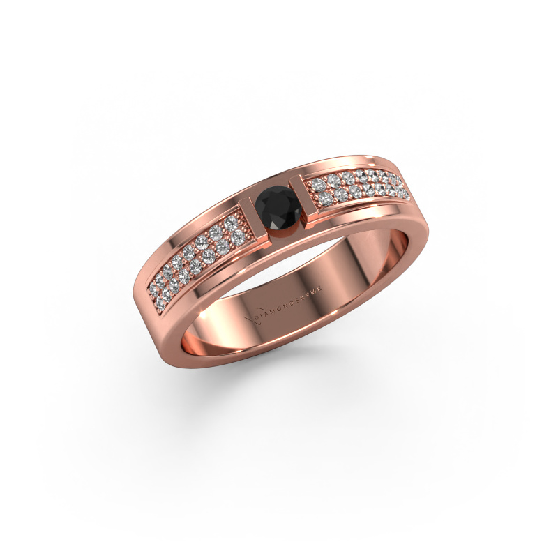 Image of Ring Mable 585 rose gold Black diamond 0.28 crt
