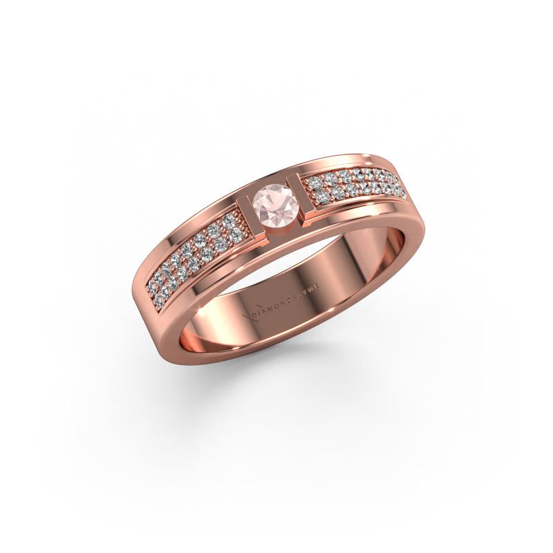 Image of Ring Mable 585 rose gold Morganite champagne 3 mm