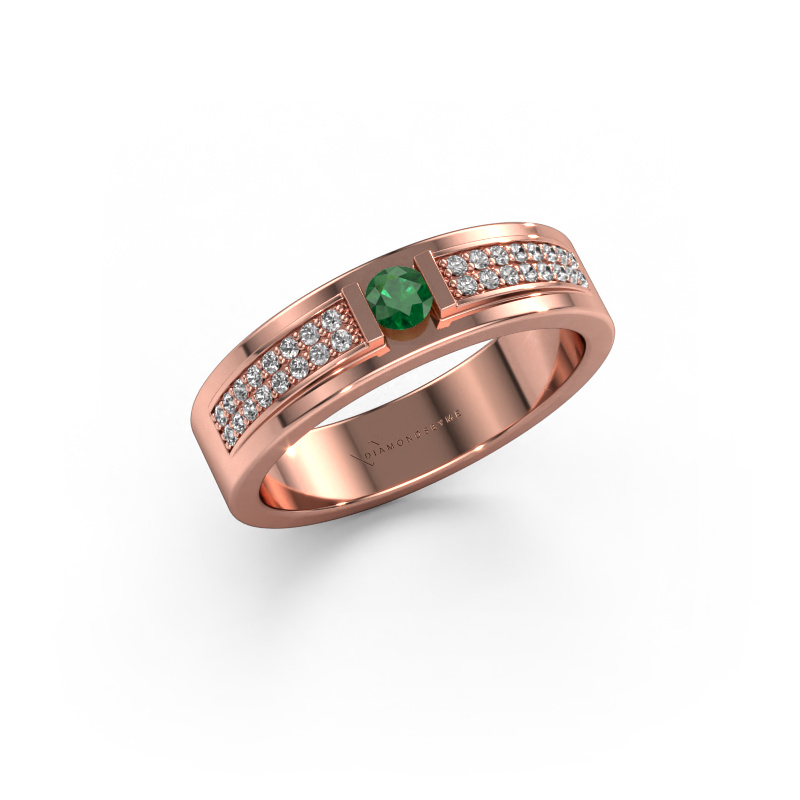 Bild von Ring Mable 585 Roségold Smaragd 3 mm