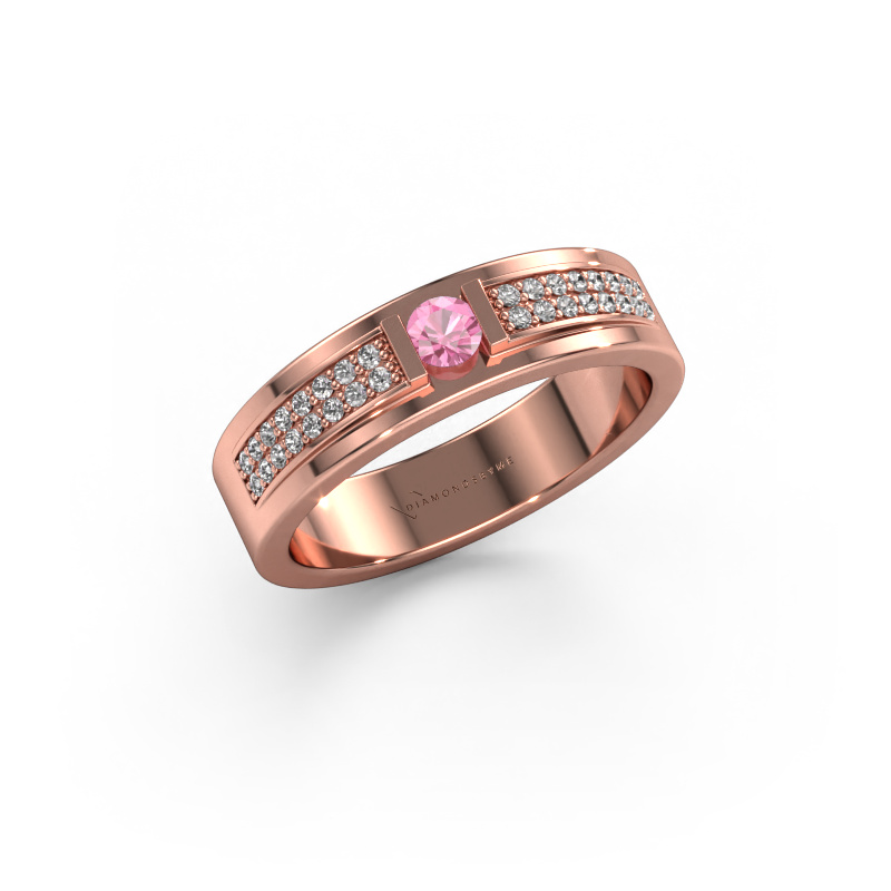 Image of Ring Mable 585 rose gold Pink sapphire 3 mm