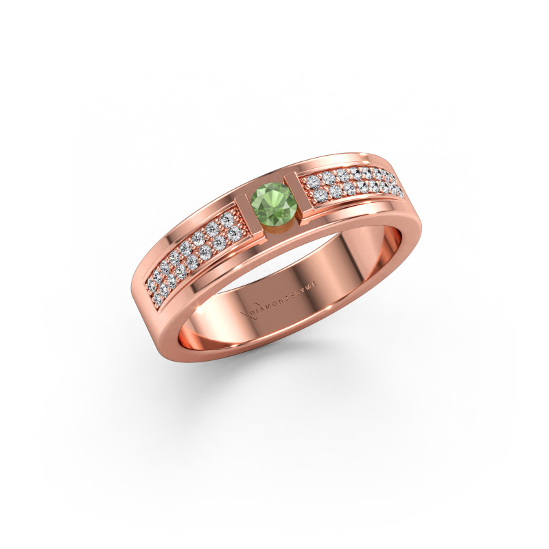 Immagine di Anello Mable 585 oro rosa Tormalina verde 3 mm