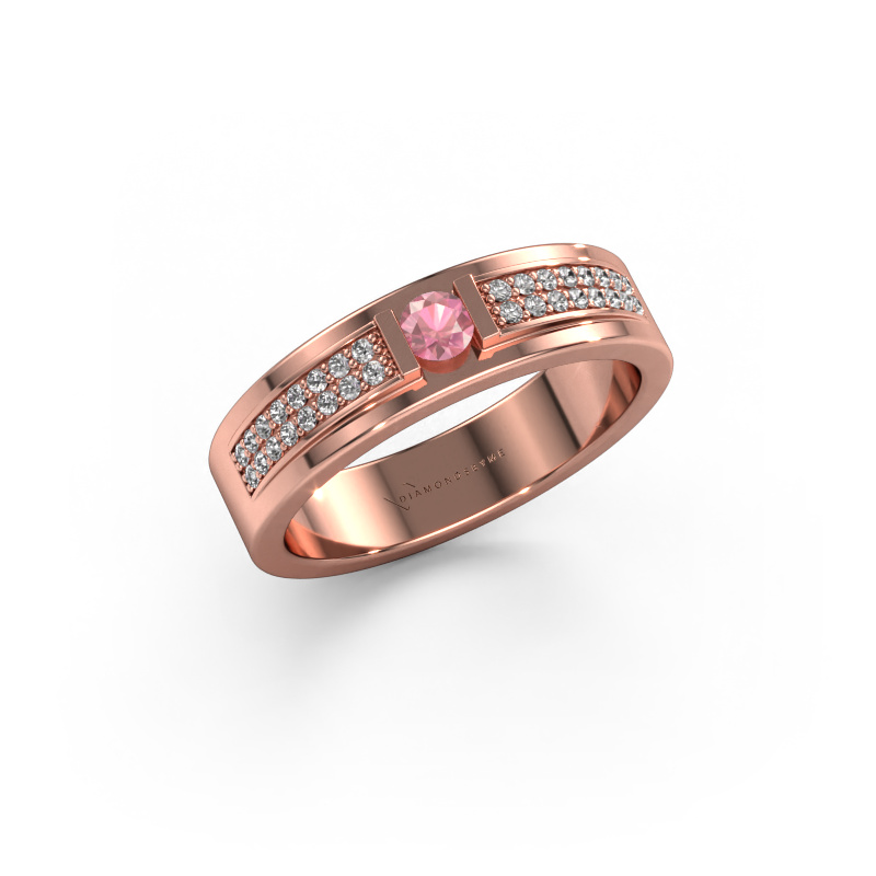 Image of Ring Mable 585 rose gold Tourmaline pink 3 mm