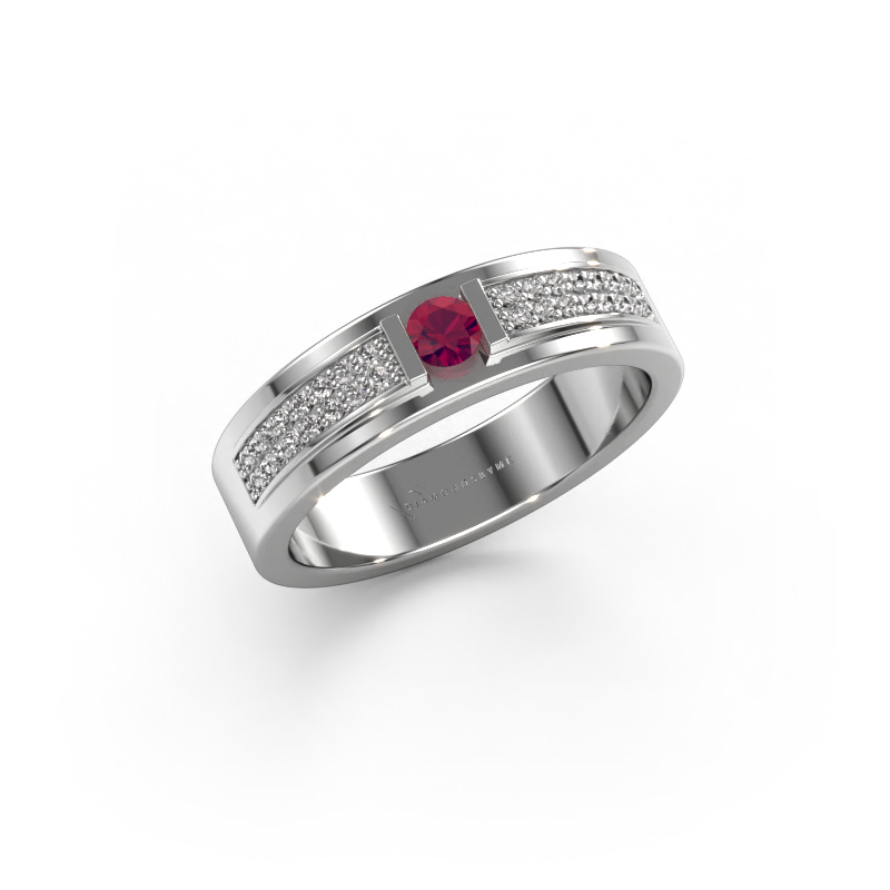 Image of Ring Mable 585 white gold Rhodolite 3 mm