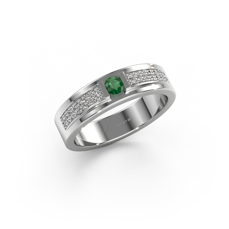 Image of Ring Mable 585 white gold Emerald 3 mm