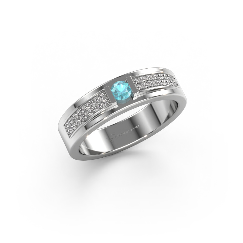 Image of Ring Mable 585 white gold Blue topaz 3 mm