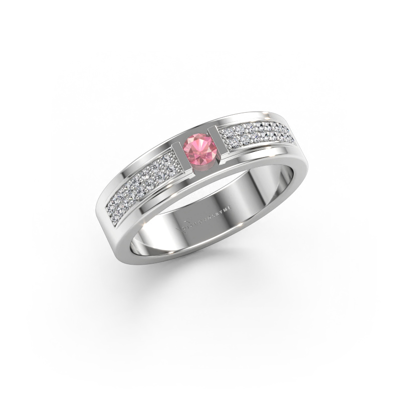 Bild av Ring Mable 585 vitt guld Rosa turmalin 3 mm