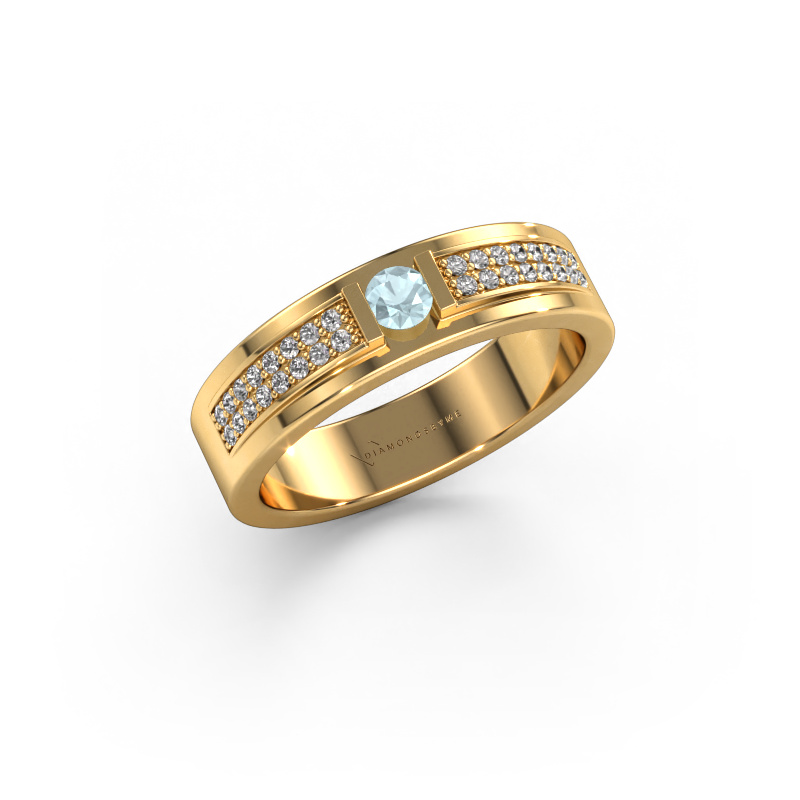 Bild von Ring Mable 585 Gold Aquamarin 3 mm
