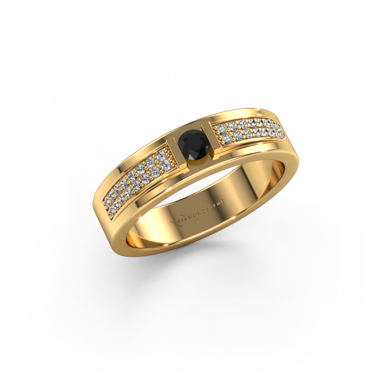 Image de Bague Mable 585 or jaune Diamant noir 0.28 crt