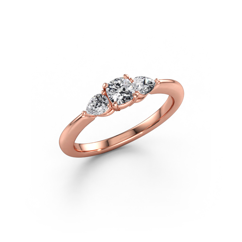Immagine di Anello di fidanzamento Chanou CUS 585 oro rosa Diamante 0.75 crt