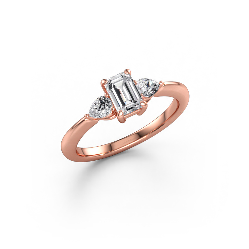 Immagine di Anello di fidanzamento Chanou EME 585 oro rosa Diamante lab grown 1.120 crt