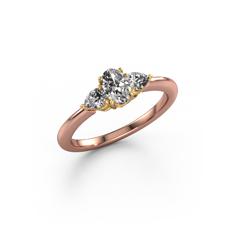 Bild von Verlobungsring Chanou OVL 585 Roségold Diamant 0.82 crt
