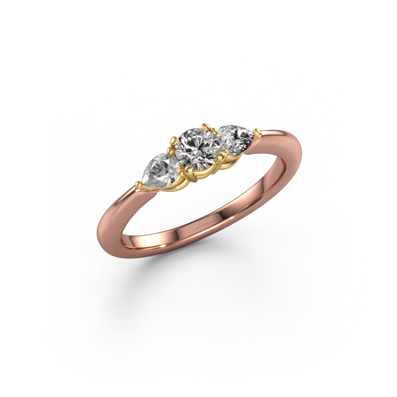Bild von Verlobungsring Chanou RND 585 Roségold Diamant 0.670 crt