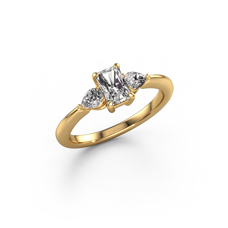 Image of Engagement ring Chanou RAD 585 gold Diamond 1.07 crt