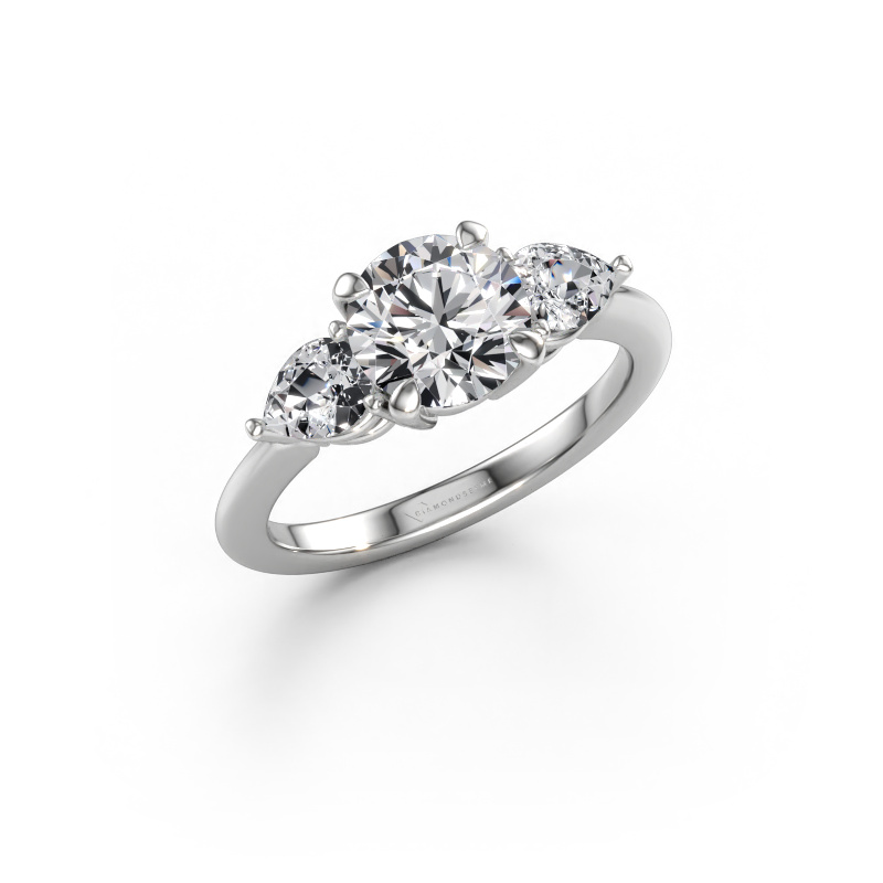 Immagine di Anello di fidanzamento Chanou RND 950 platino Diamante 2.08 crt