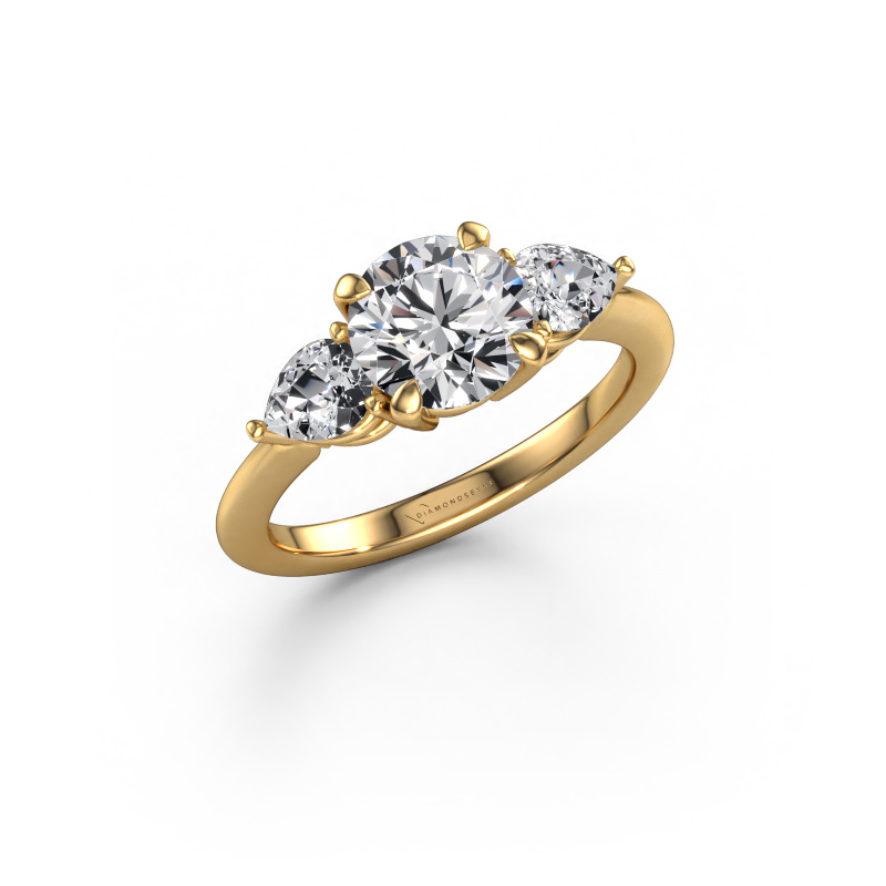 Image of Engagement ring Chanou RND 585 gold Lab grown diamond 2.08 crt