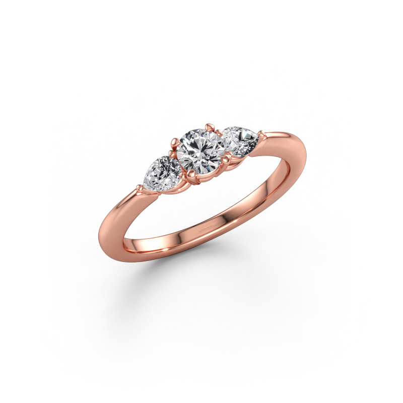 Bild av Förlovningsring Chanou RND 585 roséguld Diamant 0.72 crt