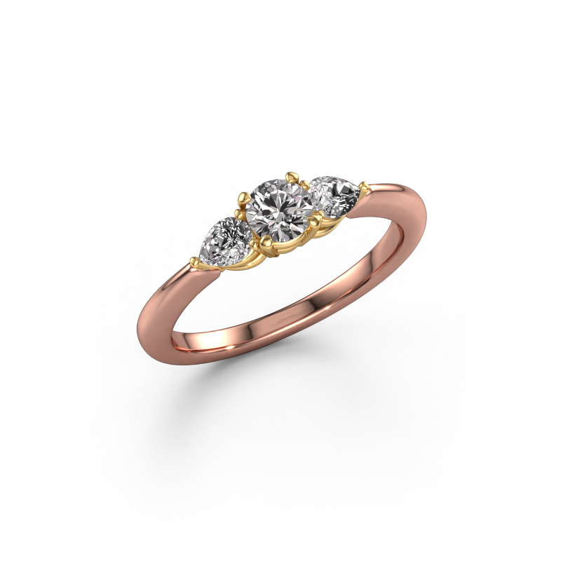 Bild von Verlobungsring Chanou RND 585 Roségold Diamant 0.72 crt