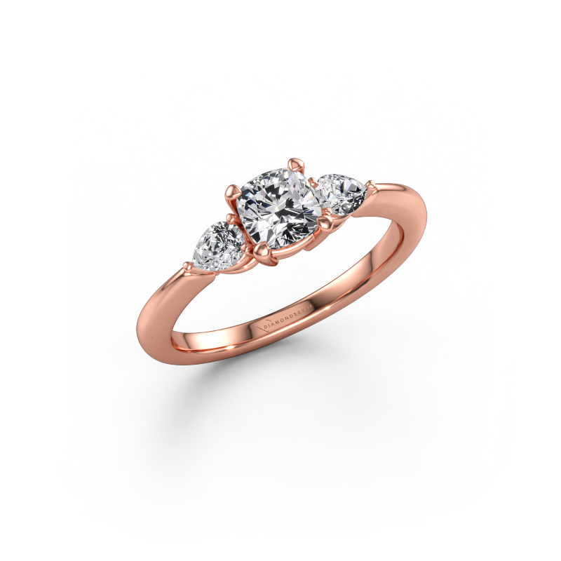 Immagine di Anello di fidanzamento Chanou CUS 585 oro rosa Diamante 1.120 crt