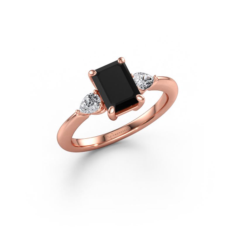 Bild av Förlovningsring Chanou EME 585 roséguld Svart diamant 2.22 crt