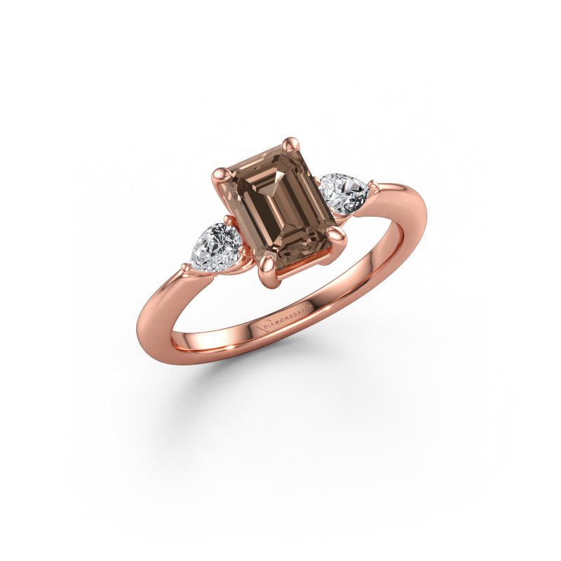 Image de Bague de fiançailles Chanou EME 585 or rose Diamant brun 1.92 crt