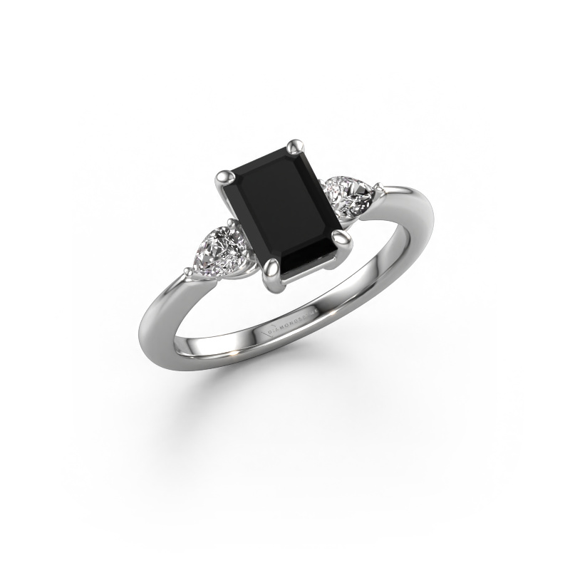 Image of Engagement ring Chanou EME 950 platinum Black diamond 2.22 crt