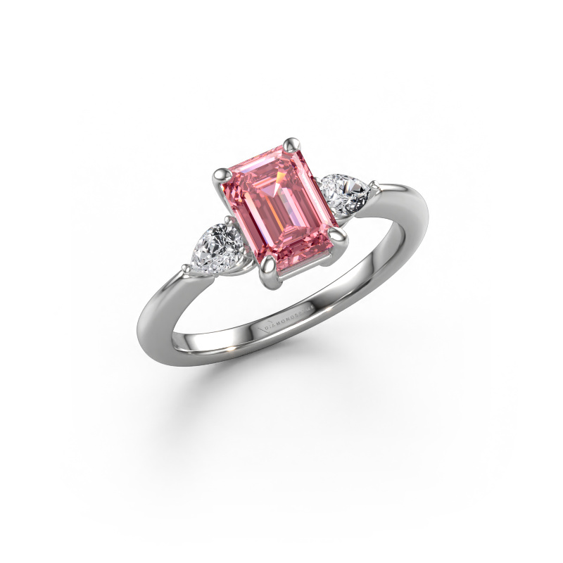 Bild von Verlobungsring Chanou EME 950 Platin Rosa Labordiamant 7.5x5.5 mm