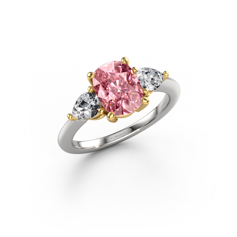 Image of Engagement ring Chanou CSH 585 white gold Pink lab grown diamond 8.7x6.6 mm