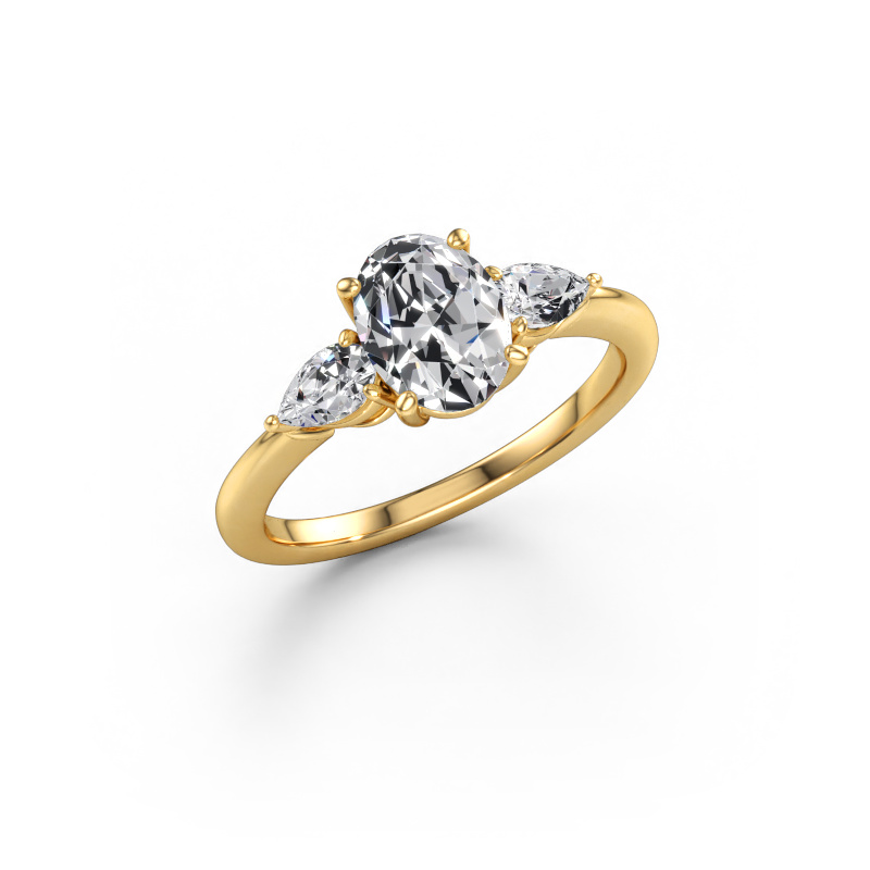 Immagine di Anello di fidanzamento Chanou OVL 585 oro Diamante lab grown 1.60 crt