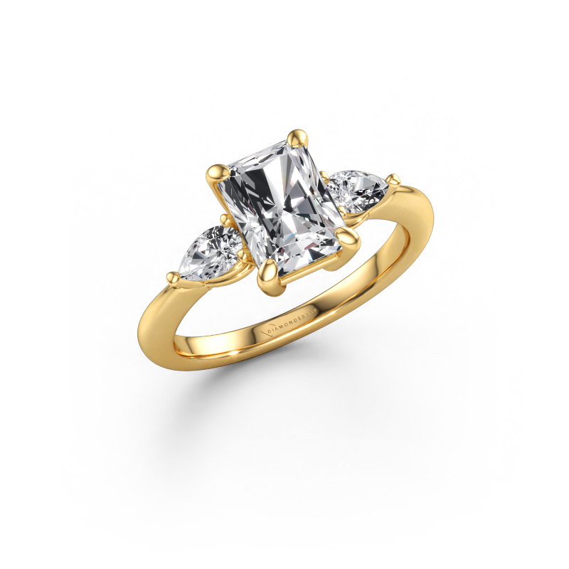 Afbeelding van Verlovingsring Chanou RAD 585 goud Lab-grown diamant 2.25 crt