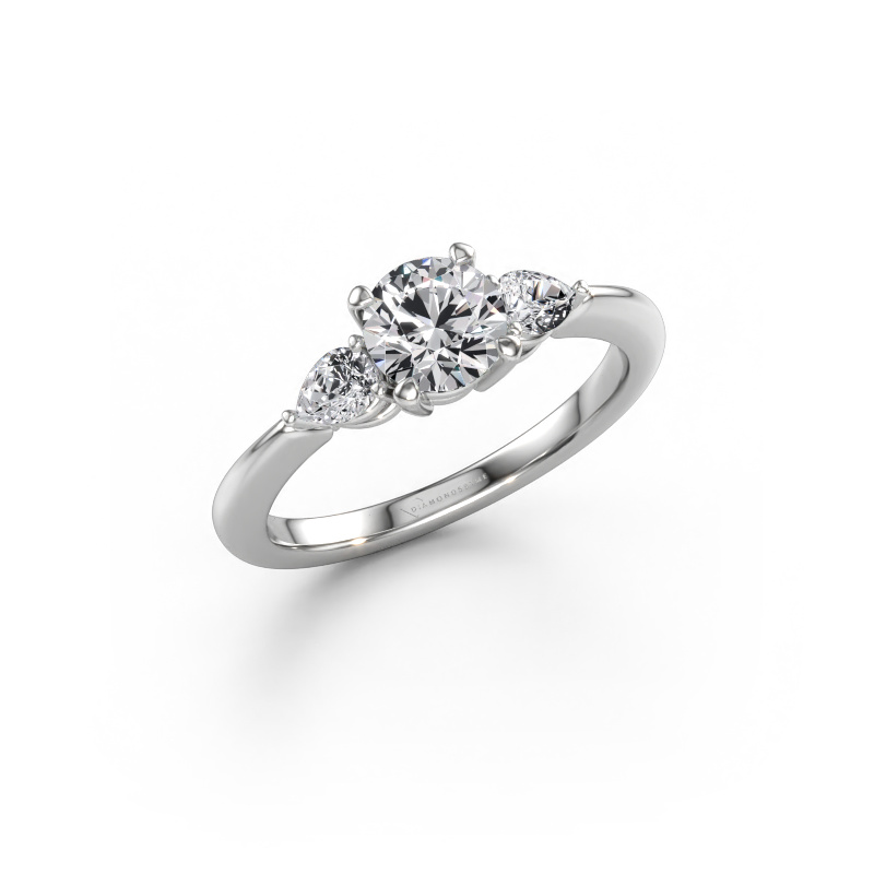 Immagine di Anello di fidanzamento Chanou RND 950 platino Diamante 1.120 crt