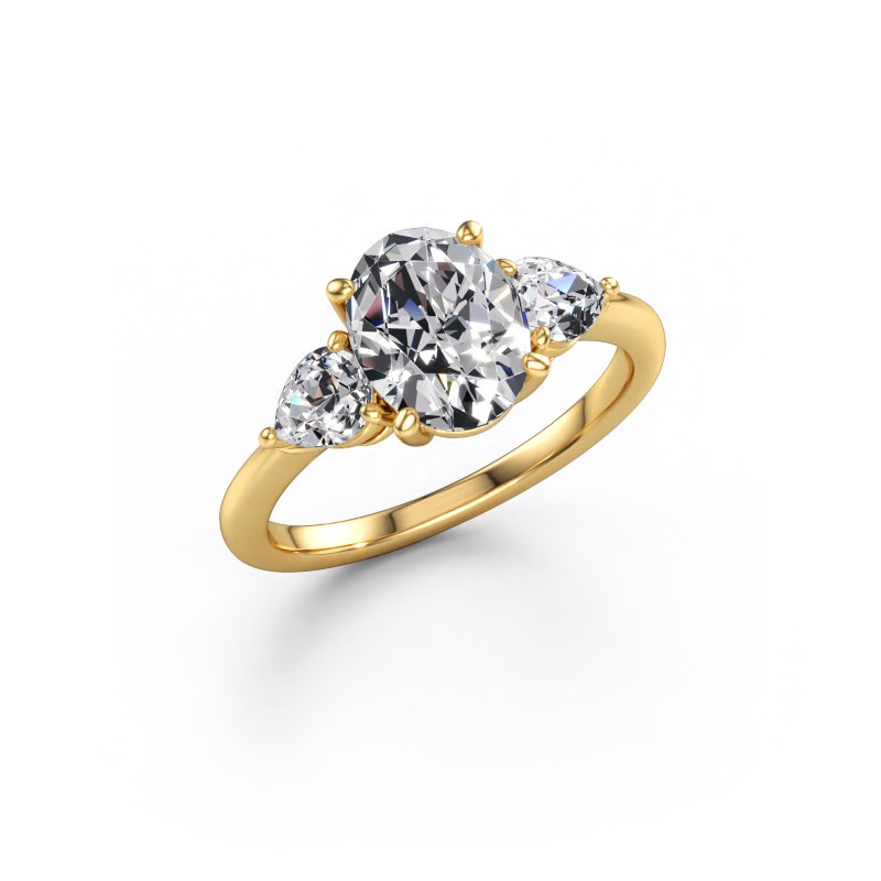 Afbeelding van Verlovingsring Chanou OVL 585 goud Lab-grown diamant 2.38 crt