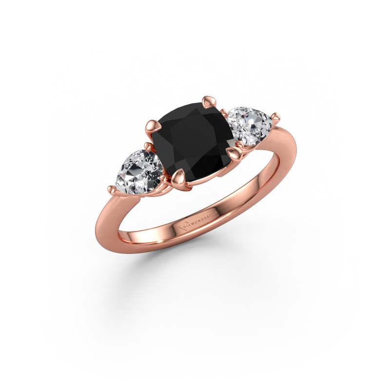 Bild av Förlovningsring Chanou CUS 585 roséguld Svart diamant 2.98 crt