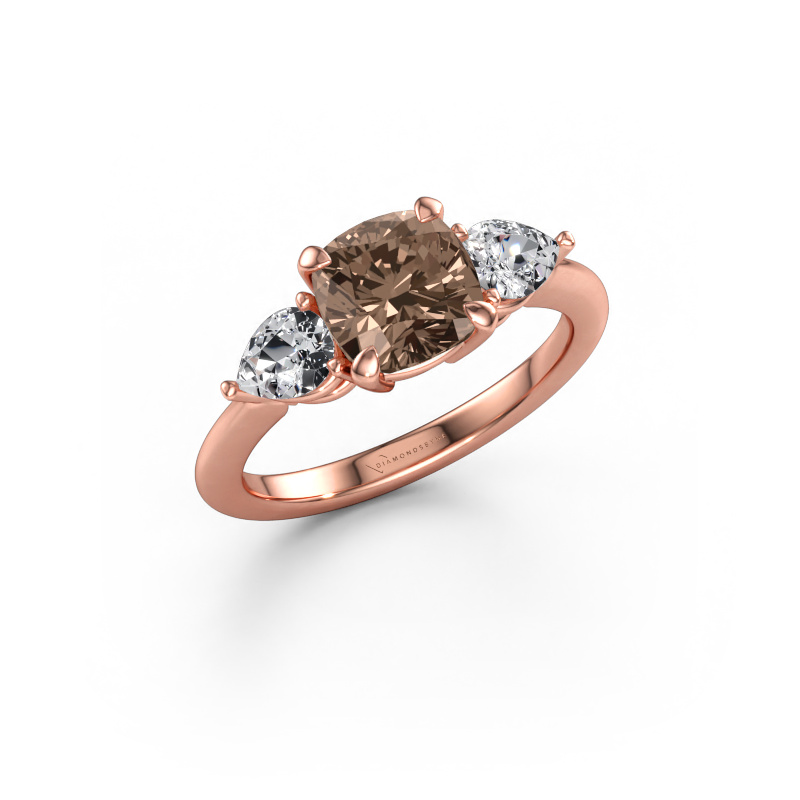Image de Bague de fiançailles Chanou CUS 585 or rose Diamant brun 2.58 crt