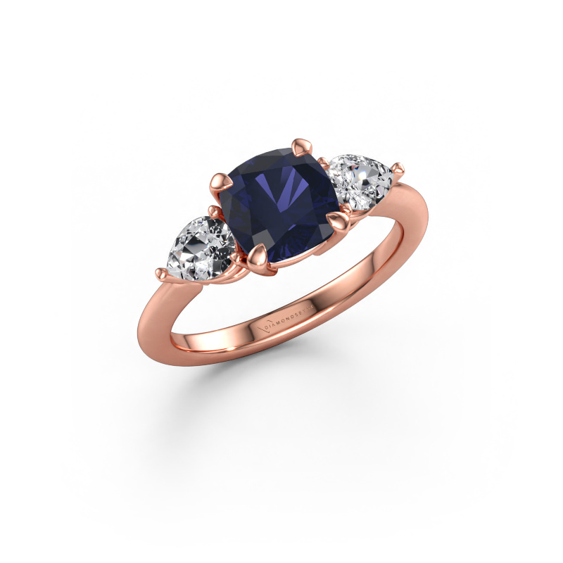Bild av Förlovningsring Chanou CUS 585 roséguld Safir 7 mm