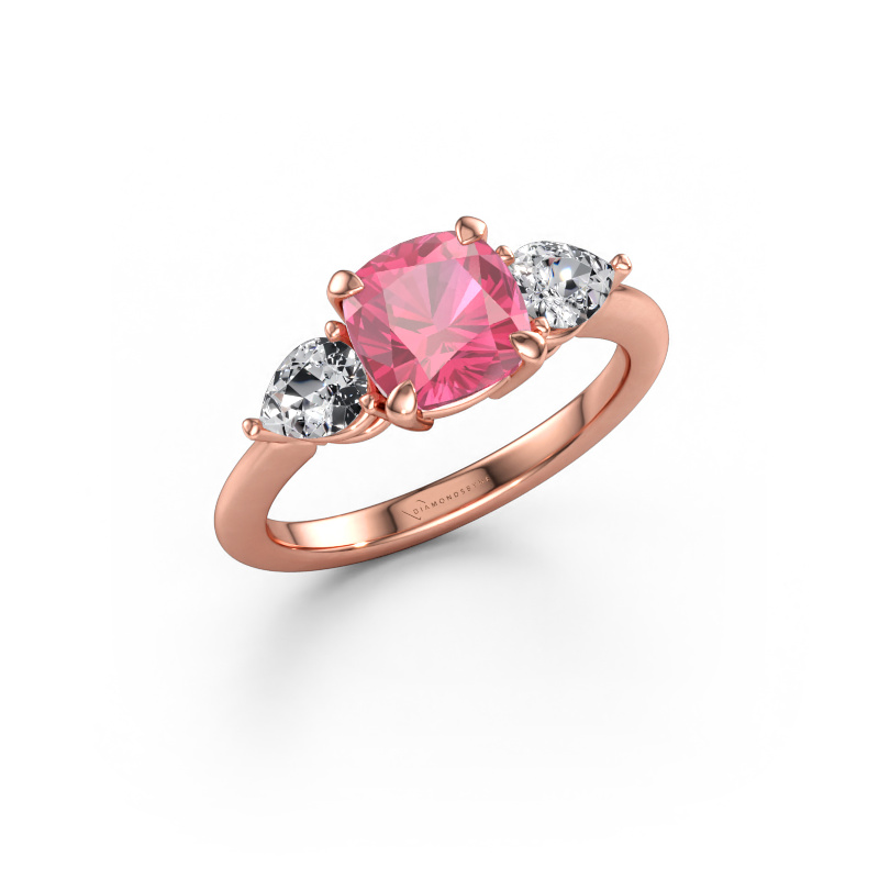 Bild av Förlovningsring Chanou CUS 585 roséguld Rosa safir 7 mm